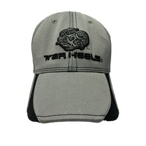 NCAA North Carolina Tar Heels Hat Cap Strap Back Gray/Black Basketball UNC Mens
